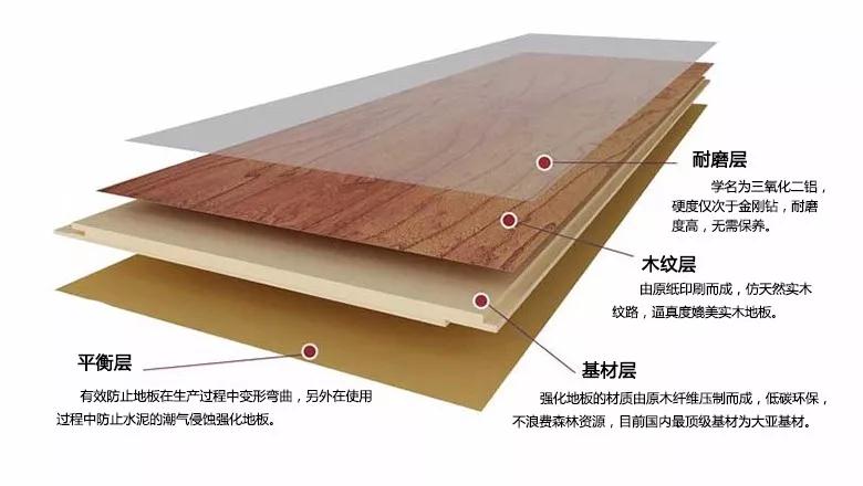 鵬鴻強(qiáng)化地板刨面圖